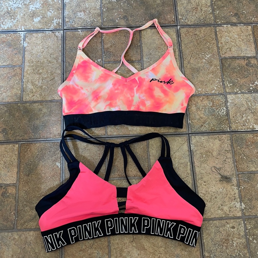 Two love pink sport bras together for 30
